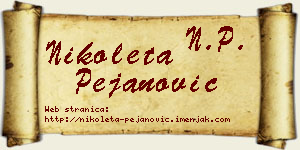 Nikoleta Pejanović vizit kartica
